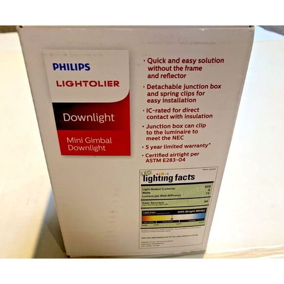 Philips Lightolier 3" Adjustable LED Gimbal Lights - NEW (SEE PHOTO) - Picture 5 of 6